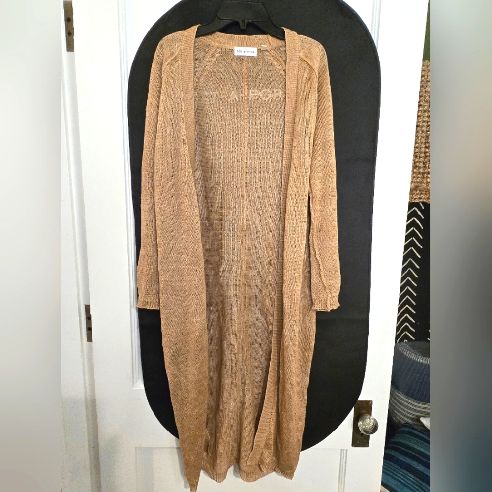 525 AMERICA , wheat camel Linen Duster, Preowned Condition, S